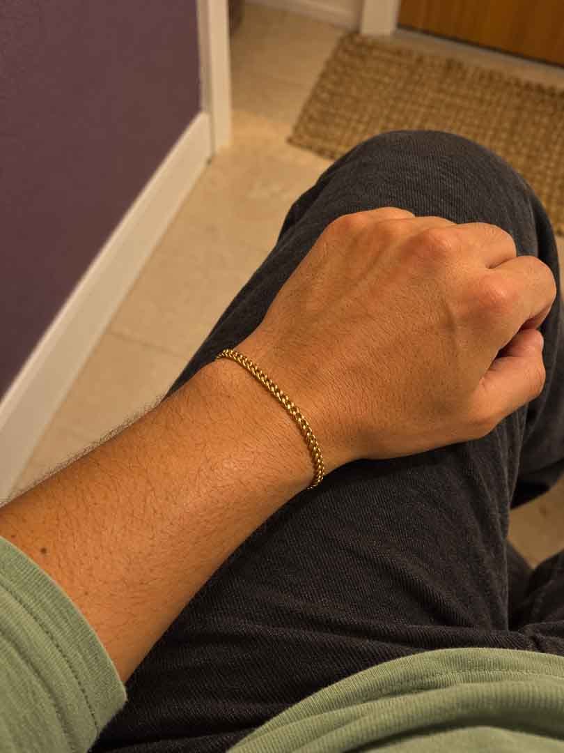 Customer photo review of Bracelet cubain (or) 3mm