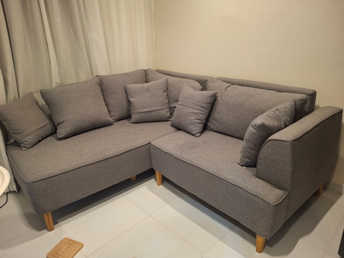 Customer photo review of ركنة صغيرة كتان للمساحات الصغيرة – SZ1021