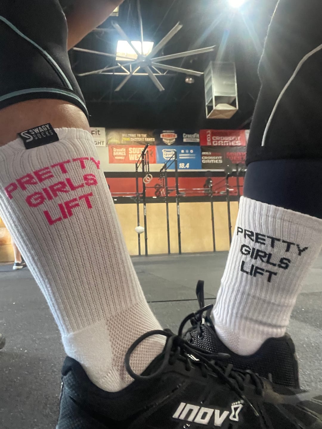 Customer photo review of Strong Girls Club- Crew Workout Socks