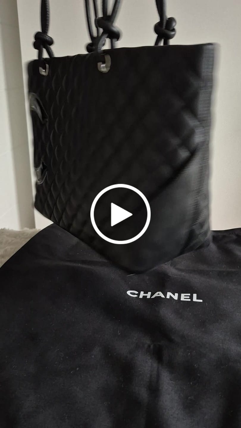 Customer video review of CC Cambon Tote 30cm Black Quilted Calfsin