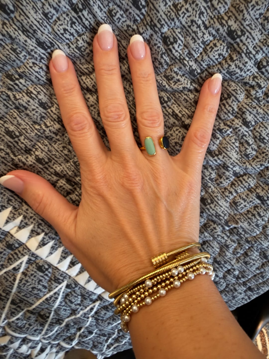 Customer photo review of Aquamarine Wrap Ring