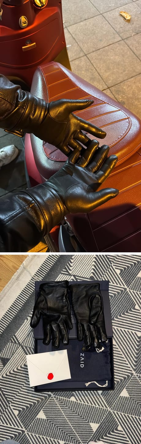 Customer photo review of Deri Kışlık Eldiven Siyah