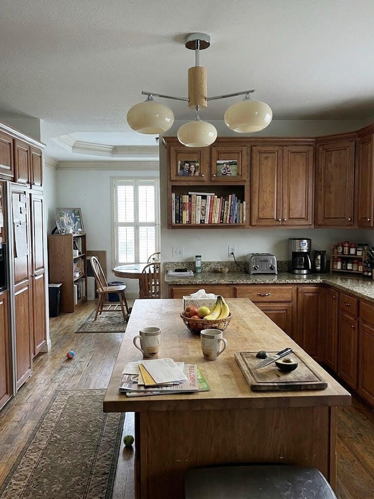 Customer photo review of Elliptical Glass Chandelier, Chrome Frame, Hardwired, Damp Rated