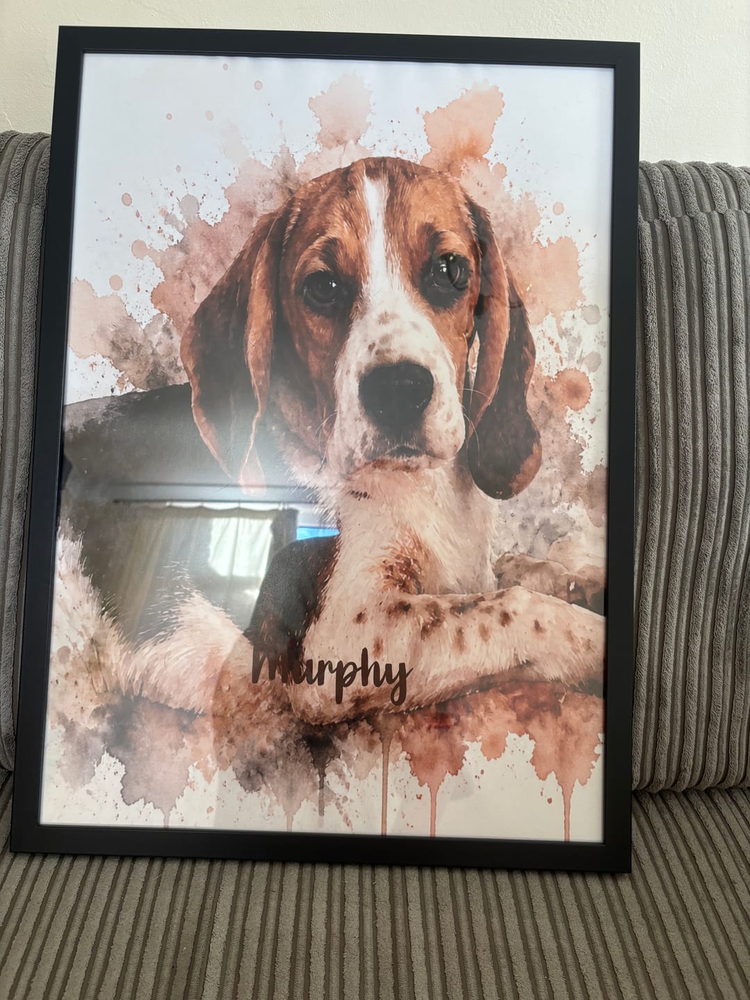 Customer photo review of Personalised Poster - Watercolour Realistic Portrait