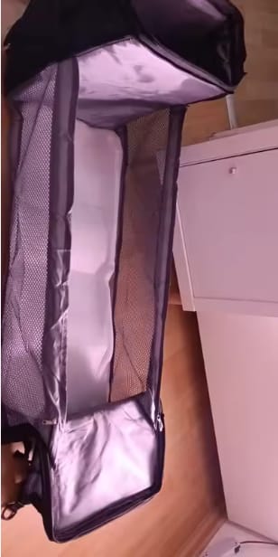 Customer photo review of Mochila Pañalera con Cuna