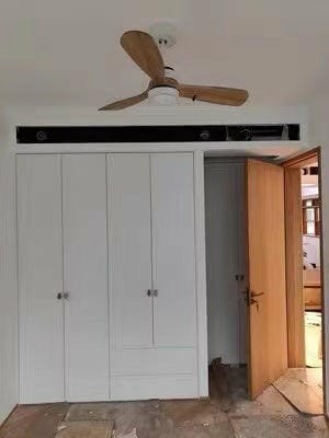Customer photo review of Ceiling Fan with Light, Wooden Blades, Remote Control