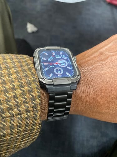 Customer photo review of Correa de acero negro