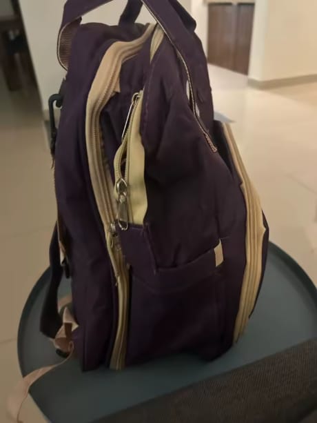Customer photo review of Mochila Pañalera con Cuna