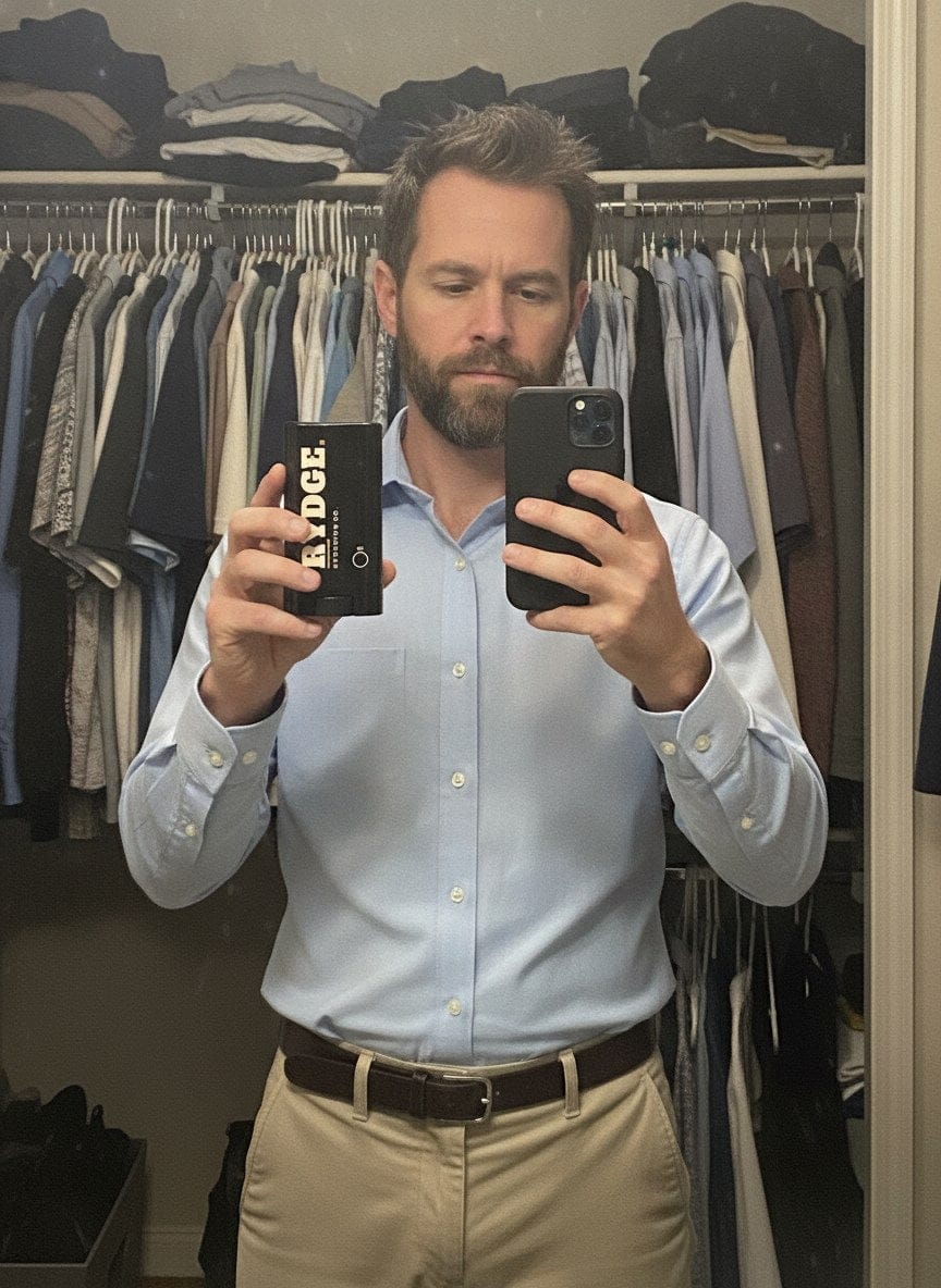 Customer photo review of Rydge Stick — Instant Gray Coverage Stick
