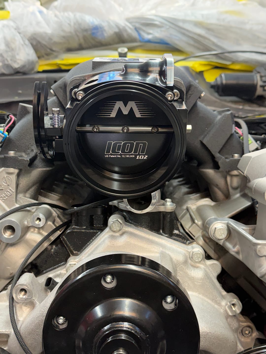 Customer photo review of ICON 102/105mm LS Cable Drive Throttle Body (Black) w/ Interchangeable Connection