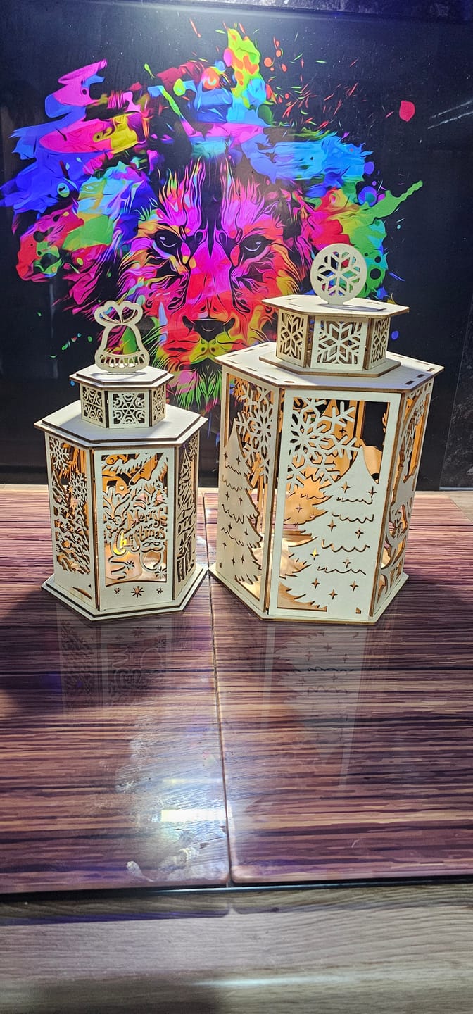 Customer photo review of Christmas Decorative Lantern Laser Cut SVG