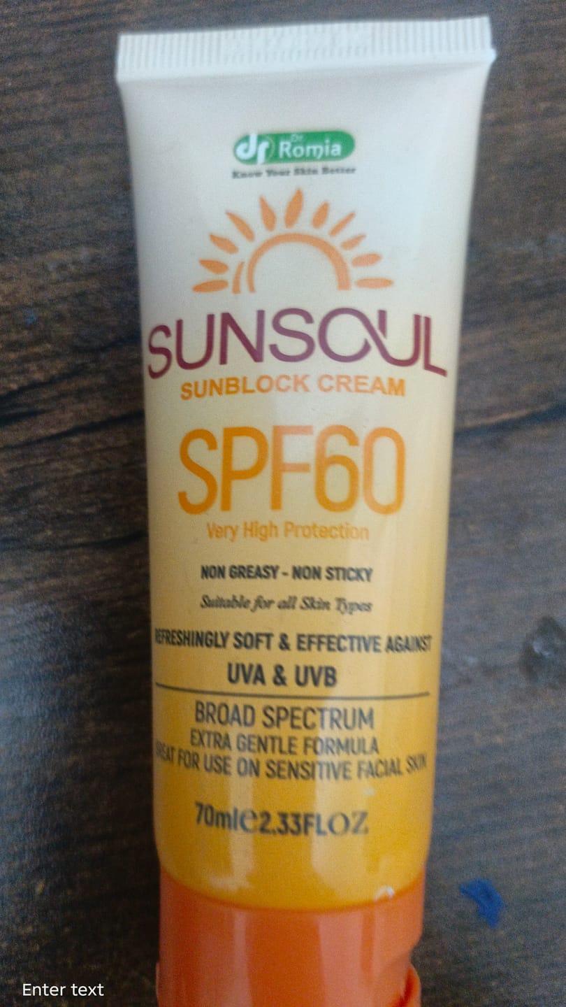 Customer photo review of Sunsoul Sunblock - 2 Pack