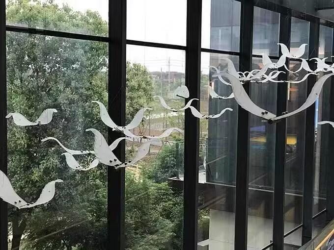 Customer photo review of Glass Seagull Chandelier, Integrated LED Canopy, Hardwired