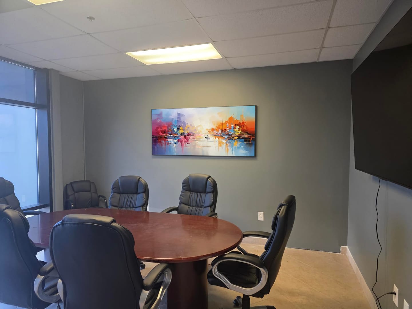 Customer photo review of Colorful Abstract Textured Painting Canvas #AW127