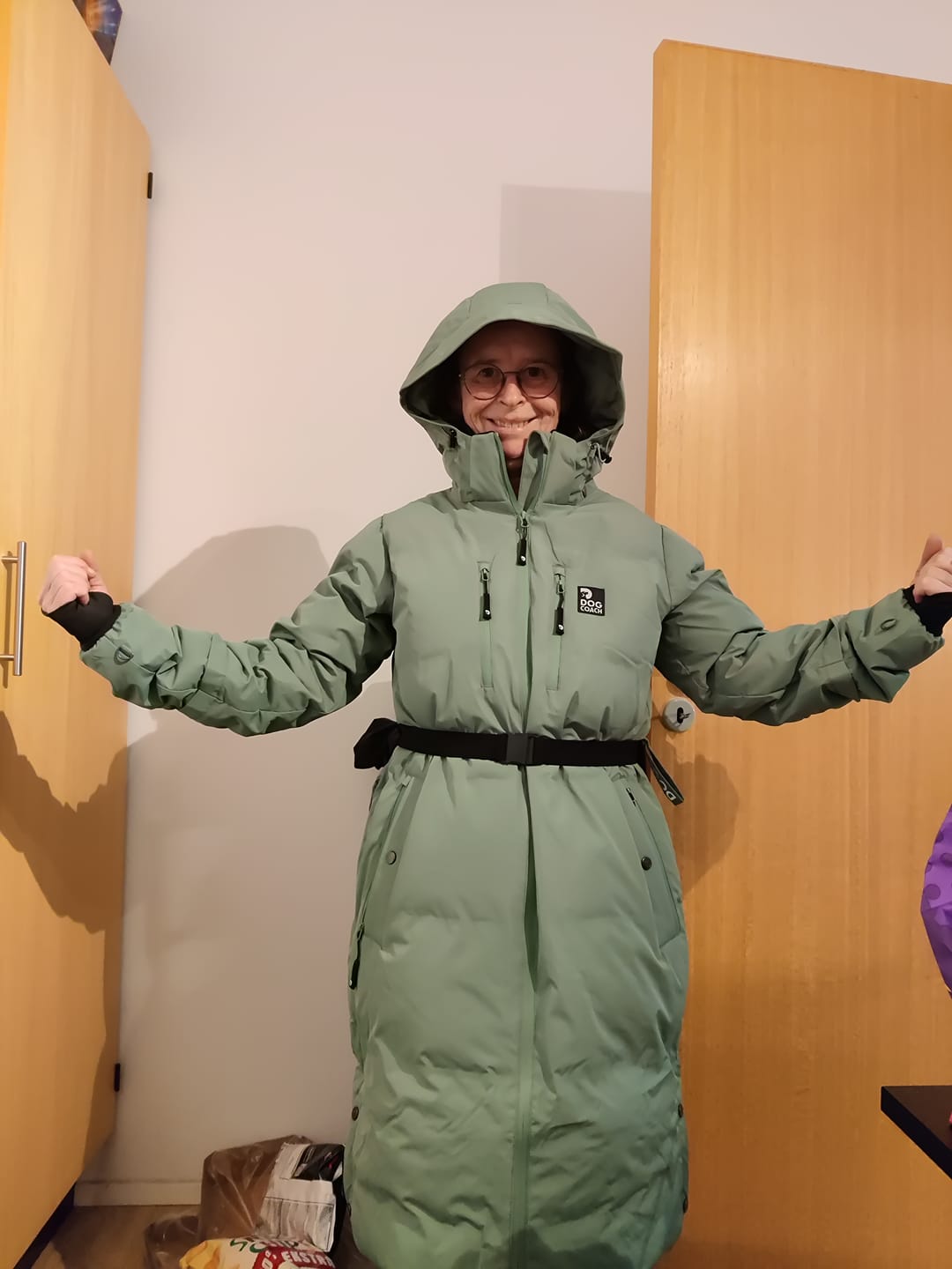 Customer photo review of Long KeepDry Dog Walker Women Coat 2.0  I Forest I Nimo