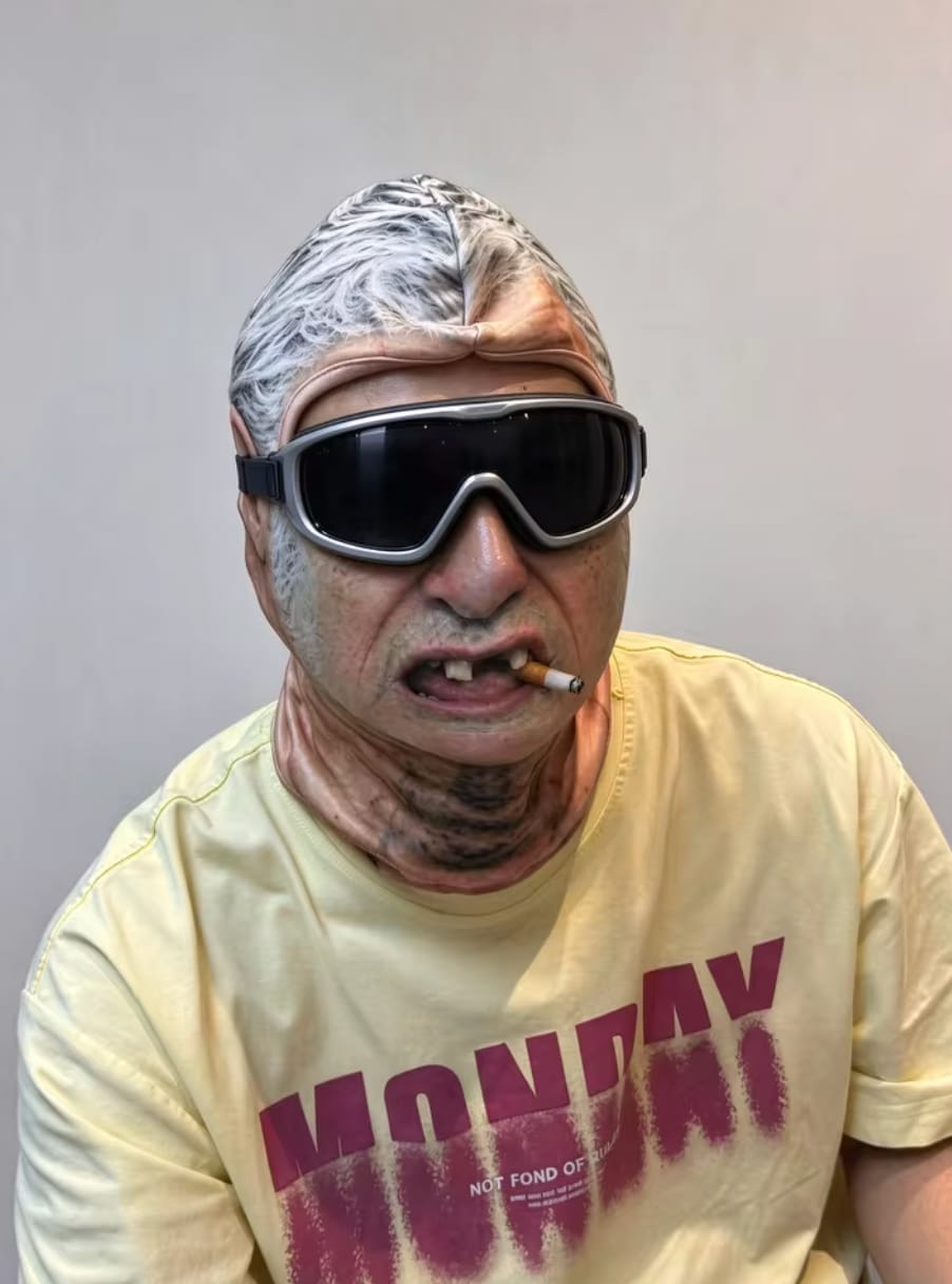 Customer photo review of FaceRide Funny Face Balaclava – Wind-Blocking Mask for Cold Rides