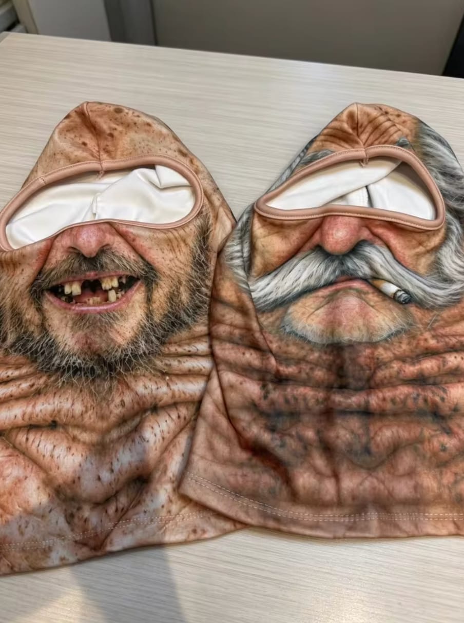 Customer photo review of FaceRide Funny Face Balaclava – Wind-Blocking Mask for Cold Rides