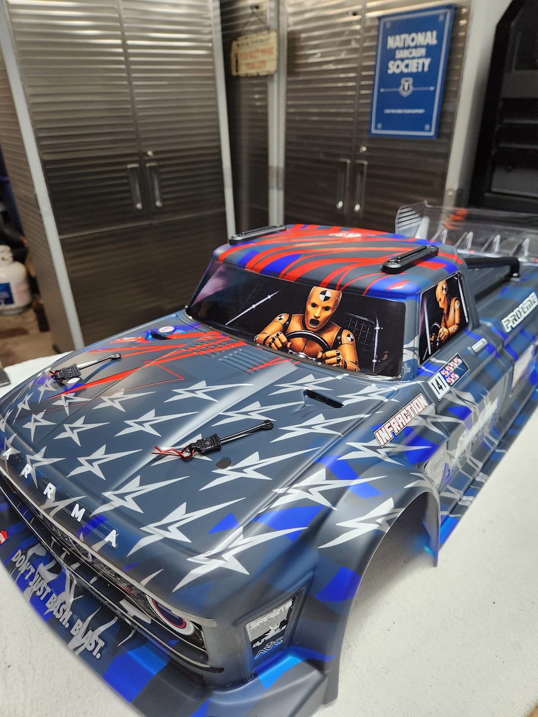 Customer photo review of RC WINDOW STICKER - "CRASH TEST DUMMY" - Available for several models