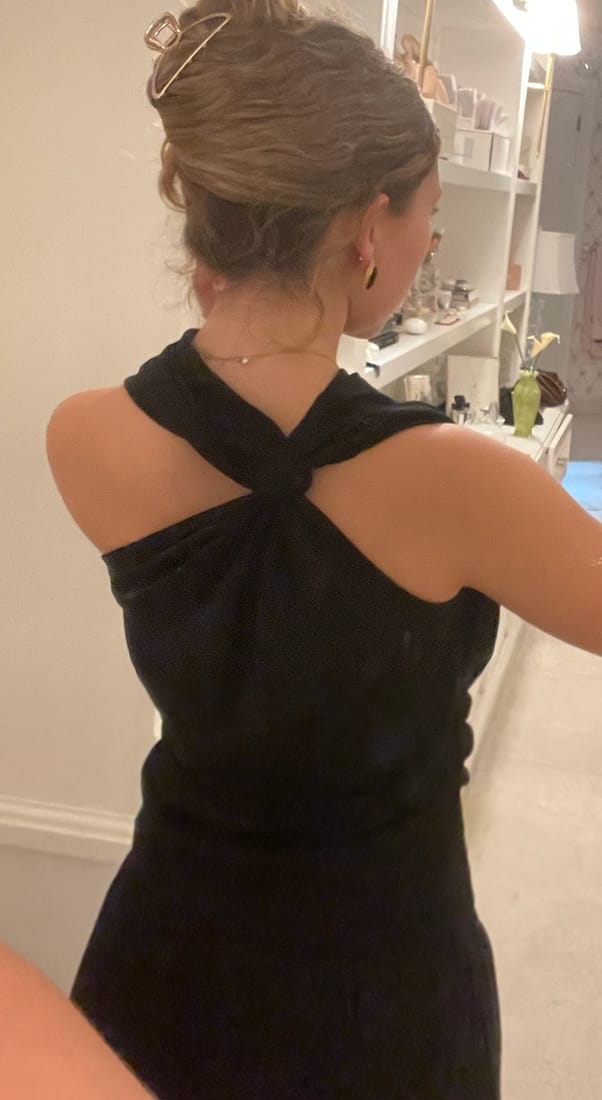 Customer photo review of Top Drapeado de Una Manga Soft Line
