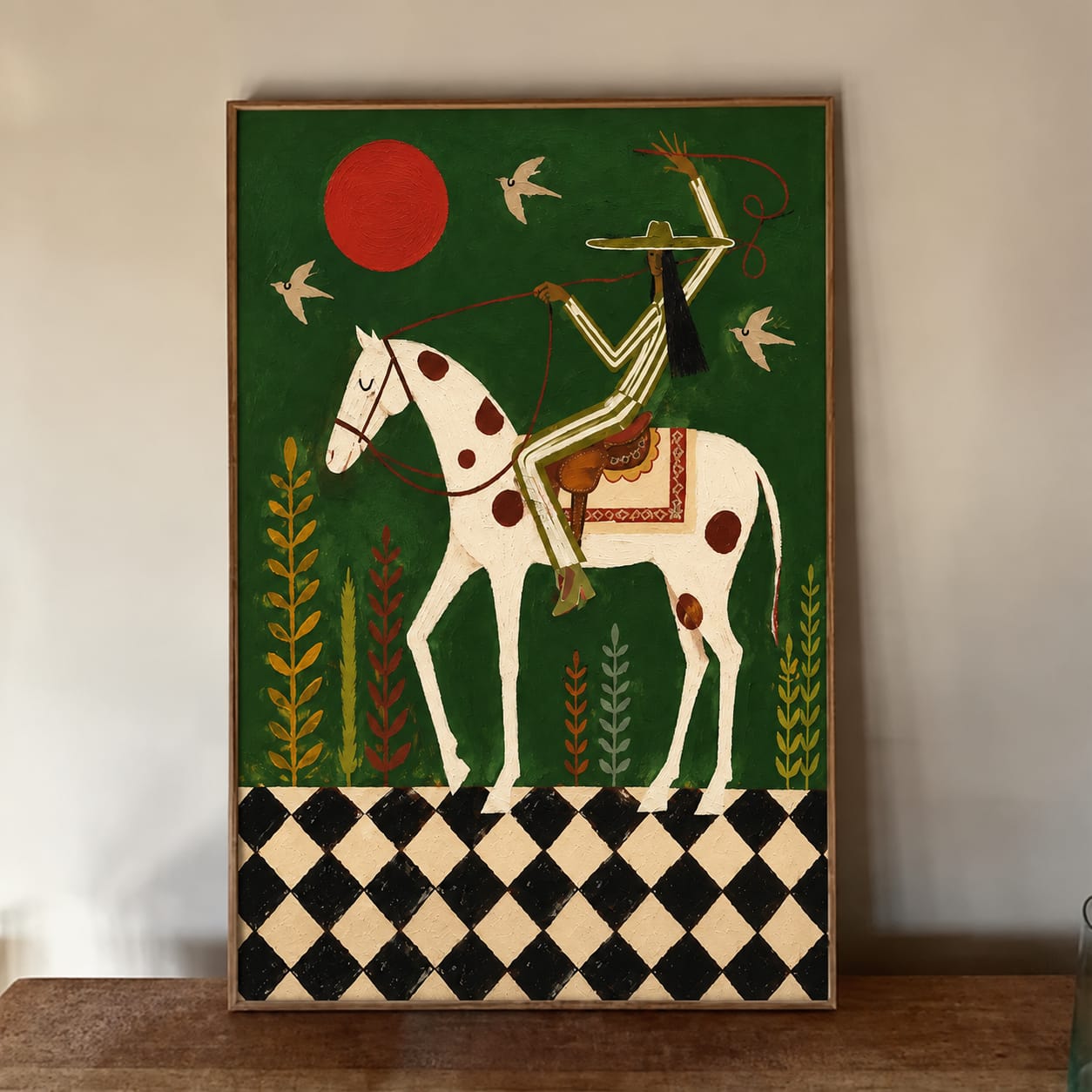 Customer photo review of Moon Garden Rider-Surreal Horse Oil Painting