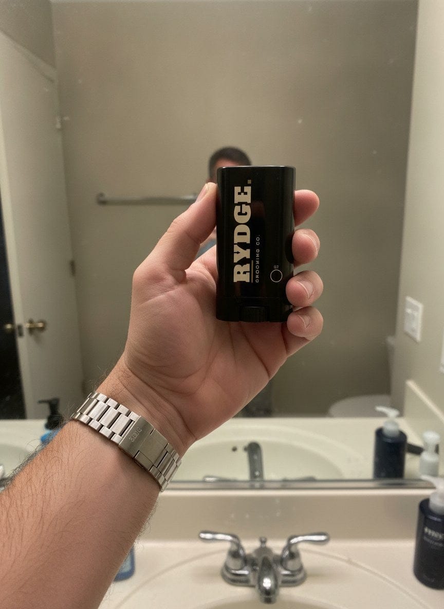 Customer photo review of Rydge Stick — Instant Gray Coverage Stick