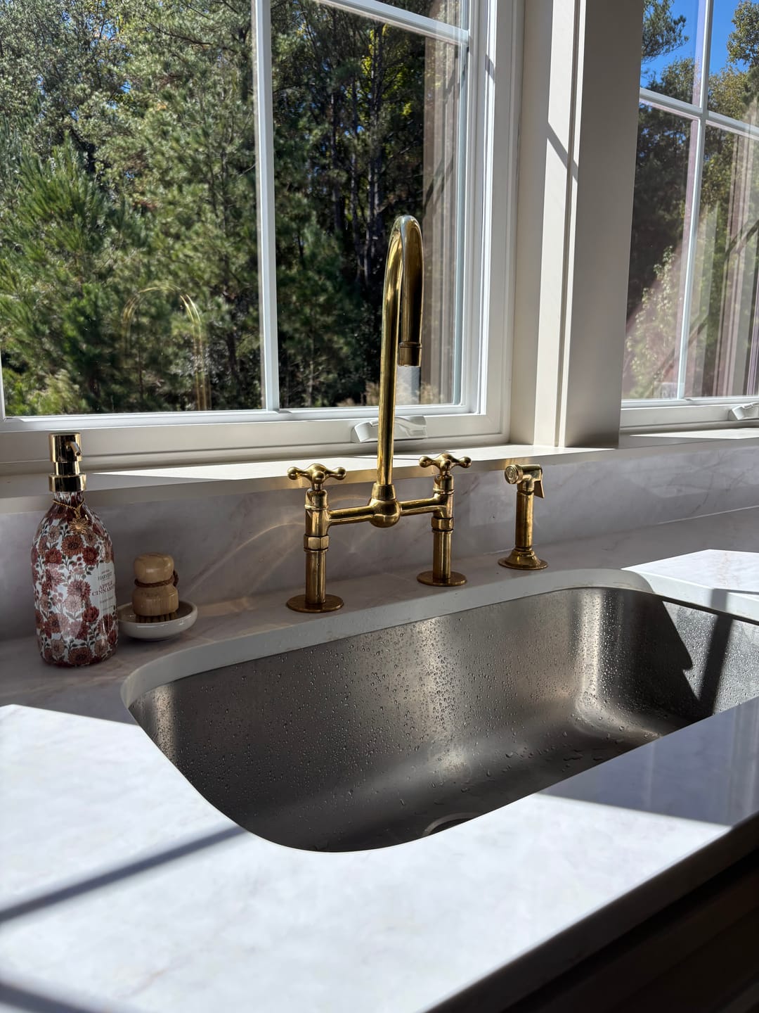 Customer photo review of Unlacquered Brass Kitchen Faucet #VFK005