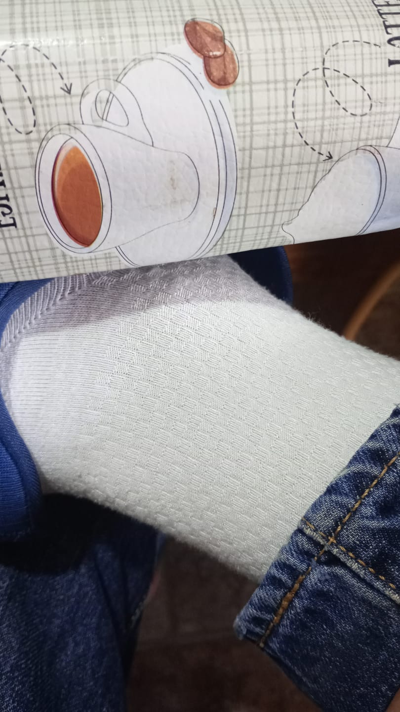 Customer photo review of Medias Fibra de Bambu