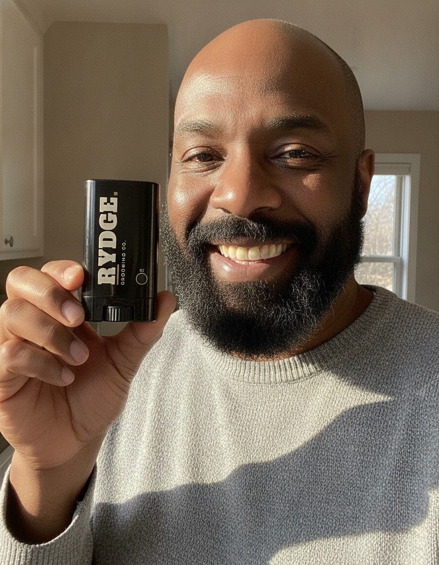 Customer photo review of Rydge Stick — Instant Gray Coverage Stick