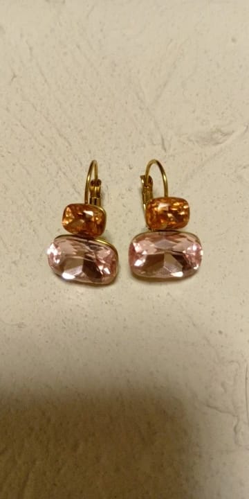 Customer photo review of Crystal Tier Drop Earrings