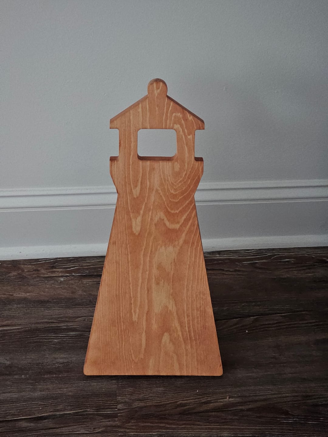 Customer photo review of 17x8" Lighthouse Shaped Serving Board Acrylic Router Template