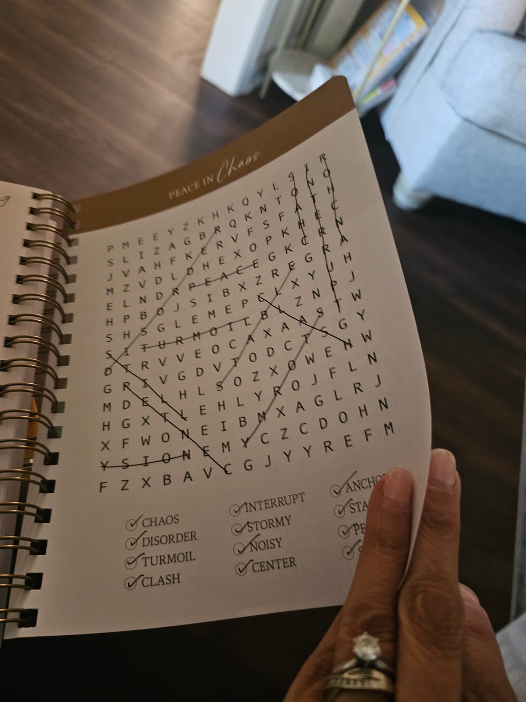 Customer photo review of Be Still: Word Search Devotional for Peace & Rest in God