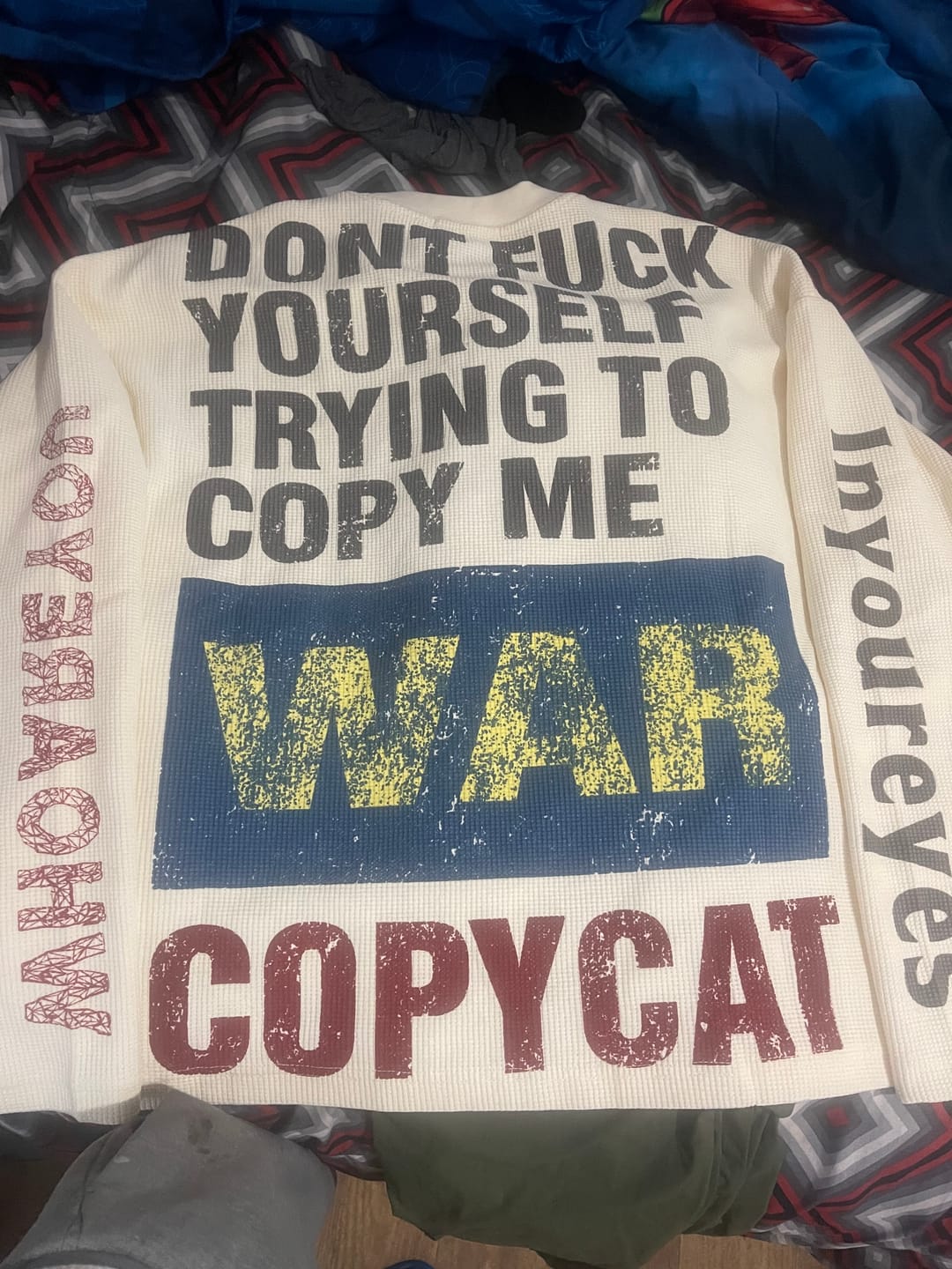 Customer photo review of Omirad “COPYCAT WAR” Heavy Waffle Long Sleeve