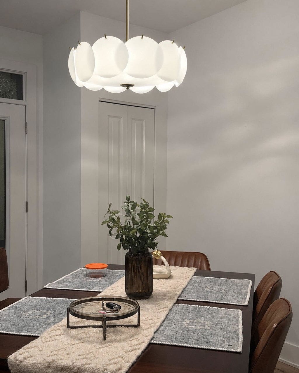 Customer photo review of Glass Pendant Lamp with Circular Discs, Adjustable Height