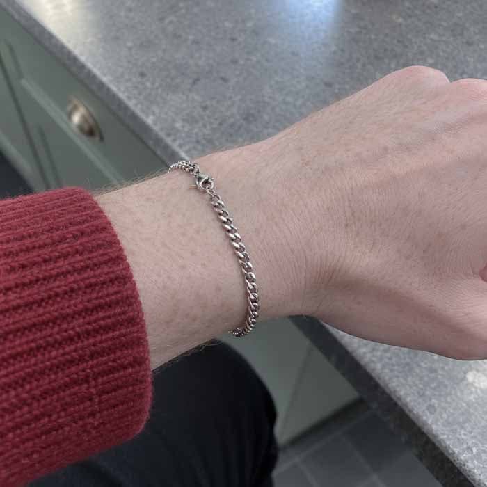 Customer photo review of Bracelet cubain (argent) 3mm