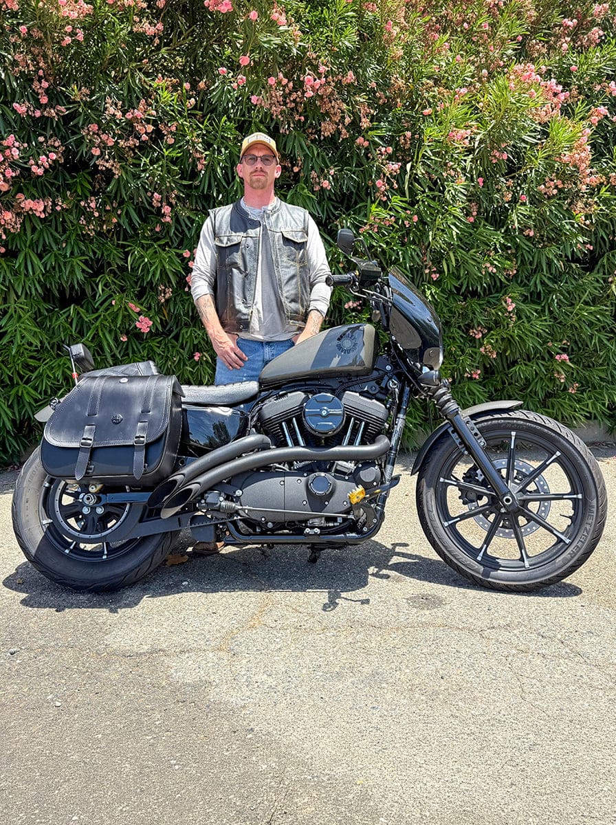 Customer photo review of 30L - Ghost Large Shock Cutout Motorcycle Saddlebags For Harley Sportster 1200 Iron XL1200NS