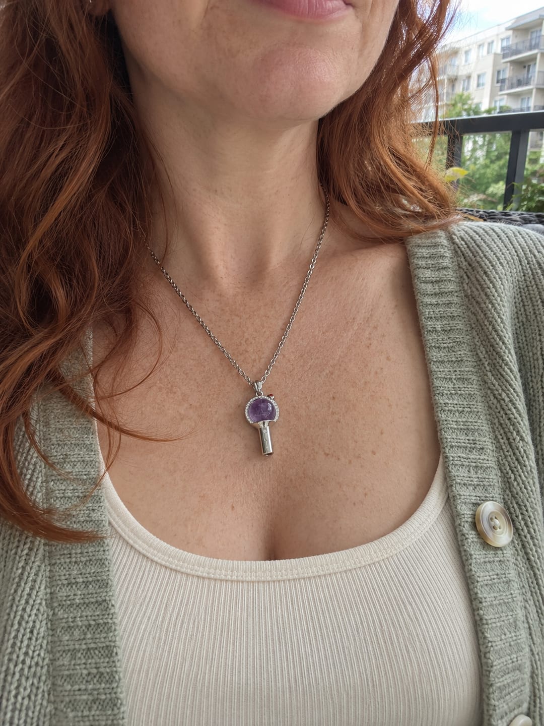 Customer photo review of Collar PurpleHeart© lightstick