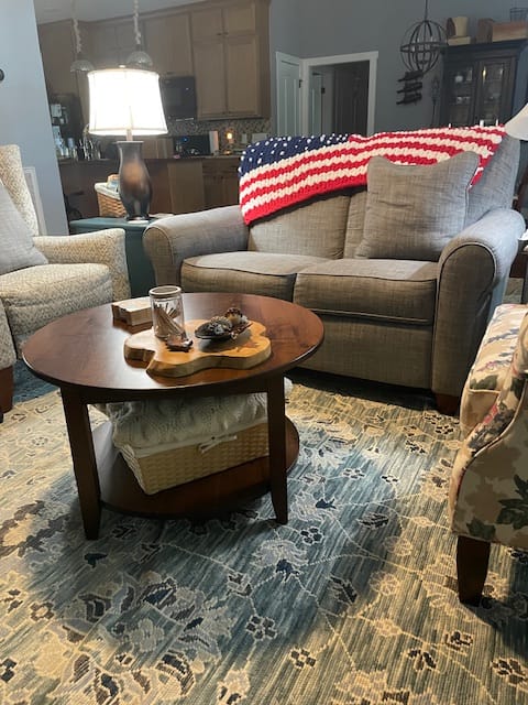 Customer photo review of Woodland 32" Round Coffee Table