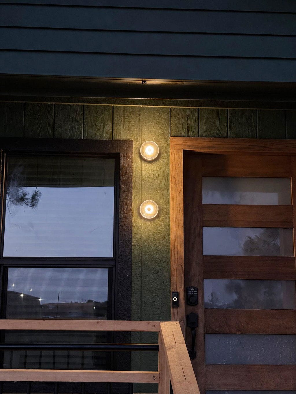 Customer photo review of Outdoor Wall Light, Round Acrylic Diffuser, IP65, Wall Sconce