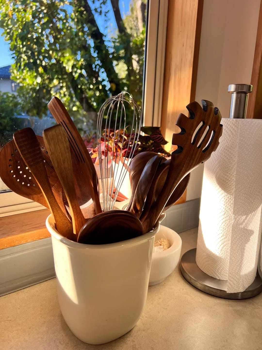 Customer photo review of Acacia Wood Utensil Set