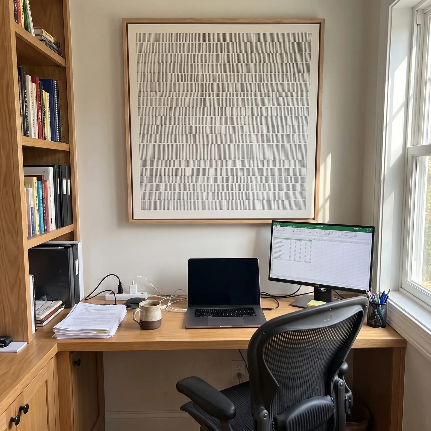 Customer photo review of Abstract Art Quiet Linear Field #AB322