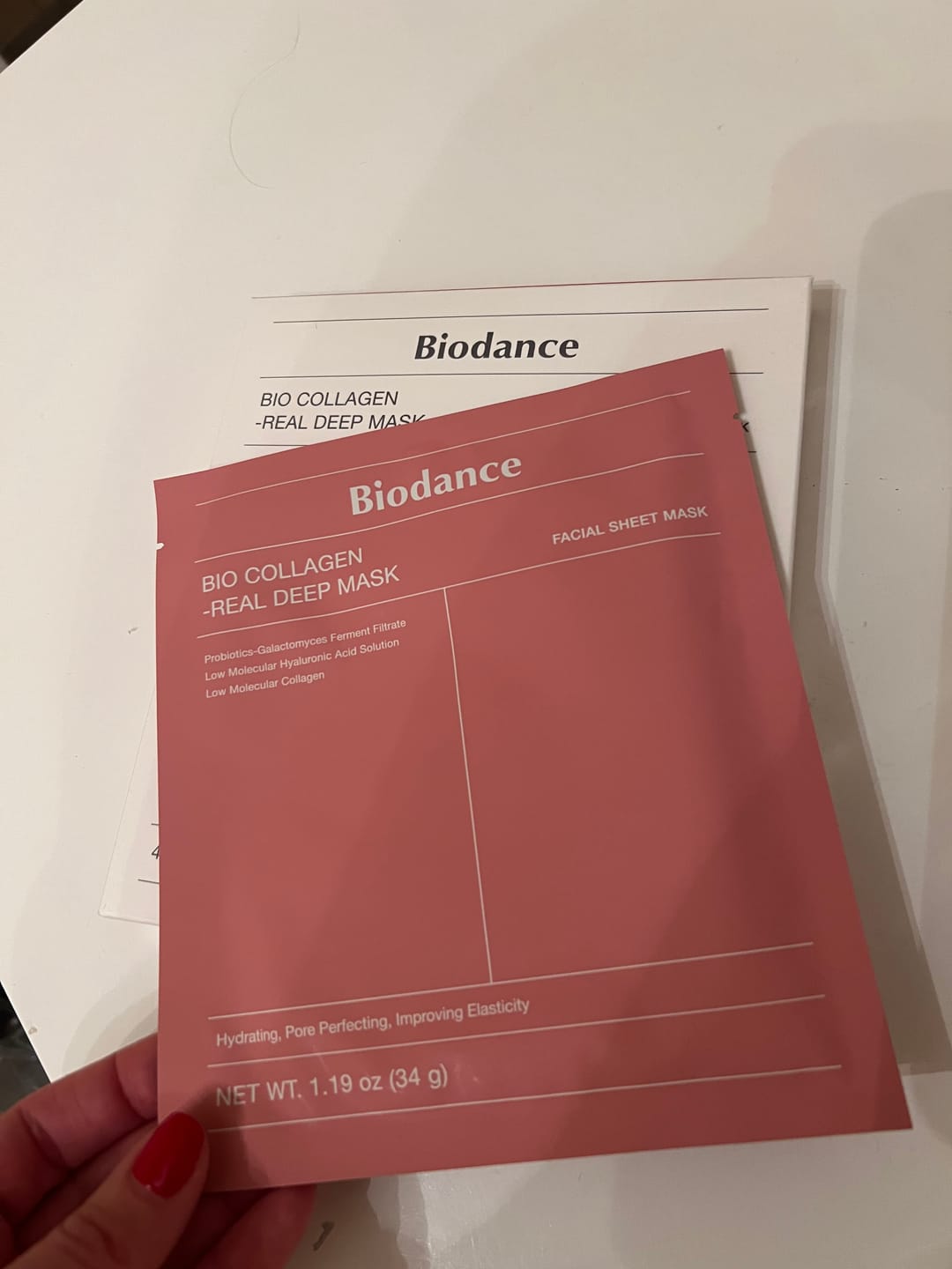 Customer photo review of Nakts hidrogela maska ar kolagēnu Biodance Bio-Collagen Real Deep Mask