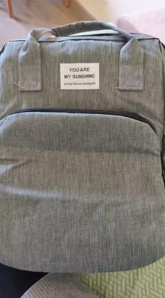 Customer photo review of Mochila Pañalera con Cuna