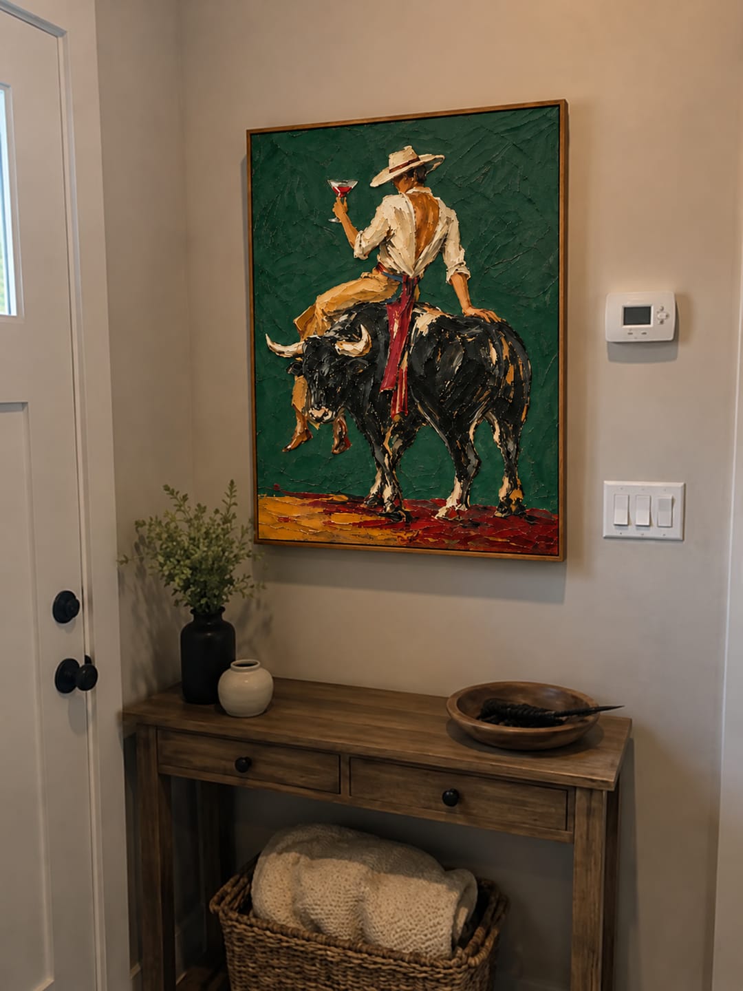 Customer photo review of Ranch Cheers-Bull Rider Painting