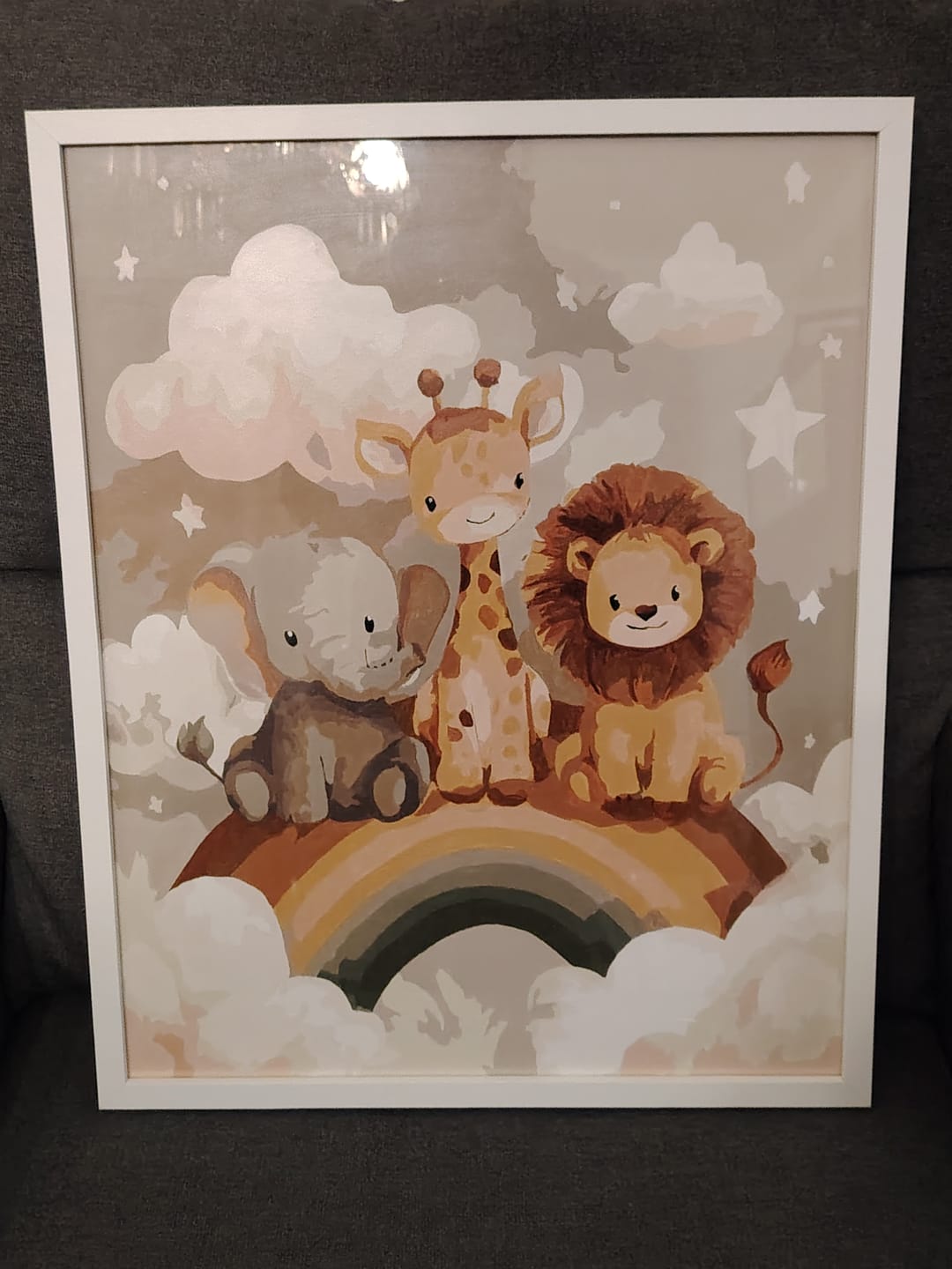 Customer photo review of Rainbow Friends | Paint by Number