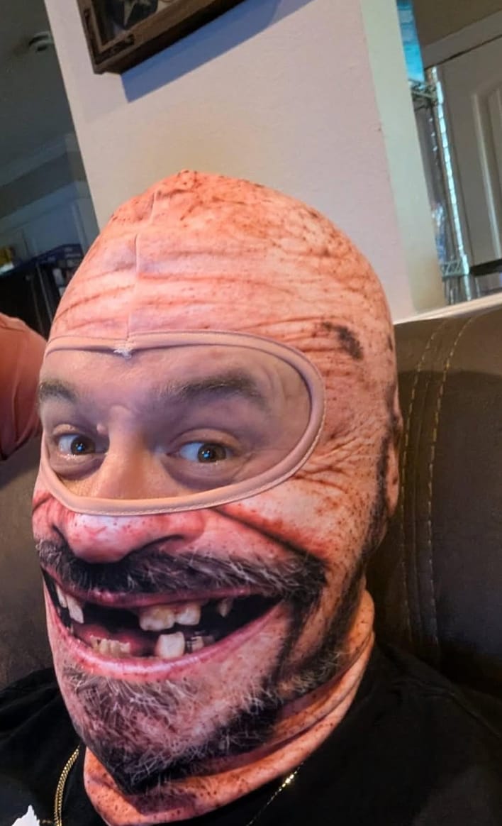 Customer photo review of FaceRide Funny Face Balaclava – Wind-Blocking Mask for Cold Rides