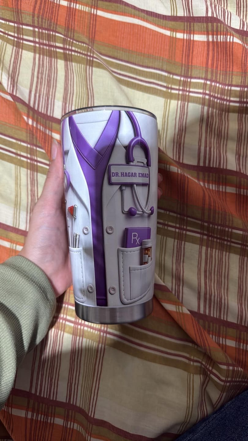 Customer photo review of Doctor And Tools - Personalized Tumbler, Gift For Medical Professionals