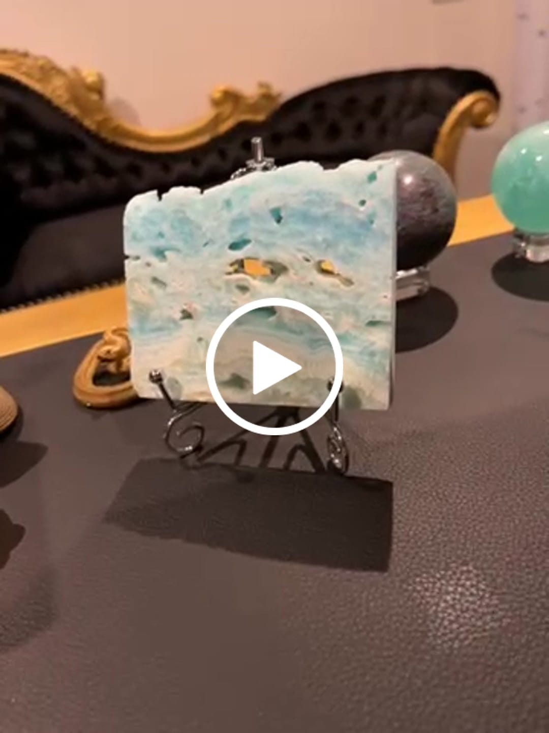 Customer video review of Hemimorphite Slice