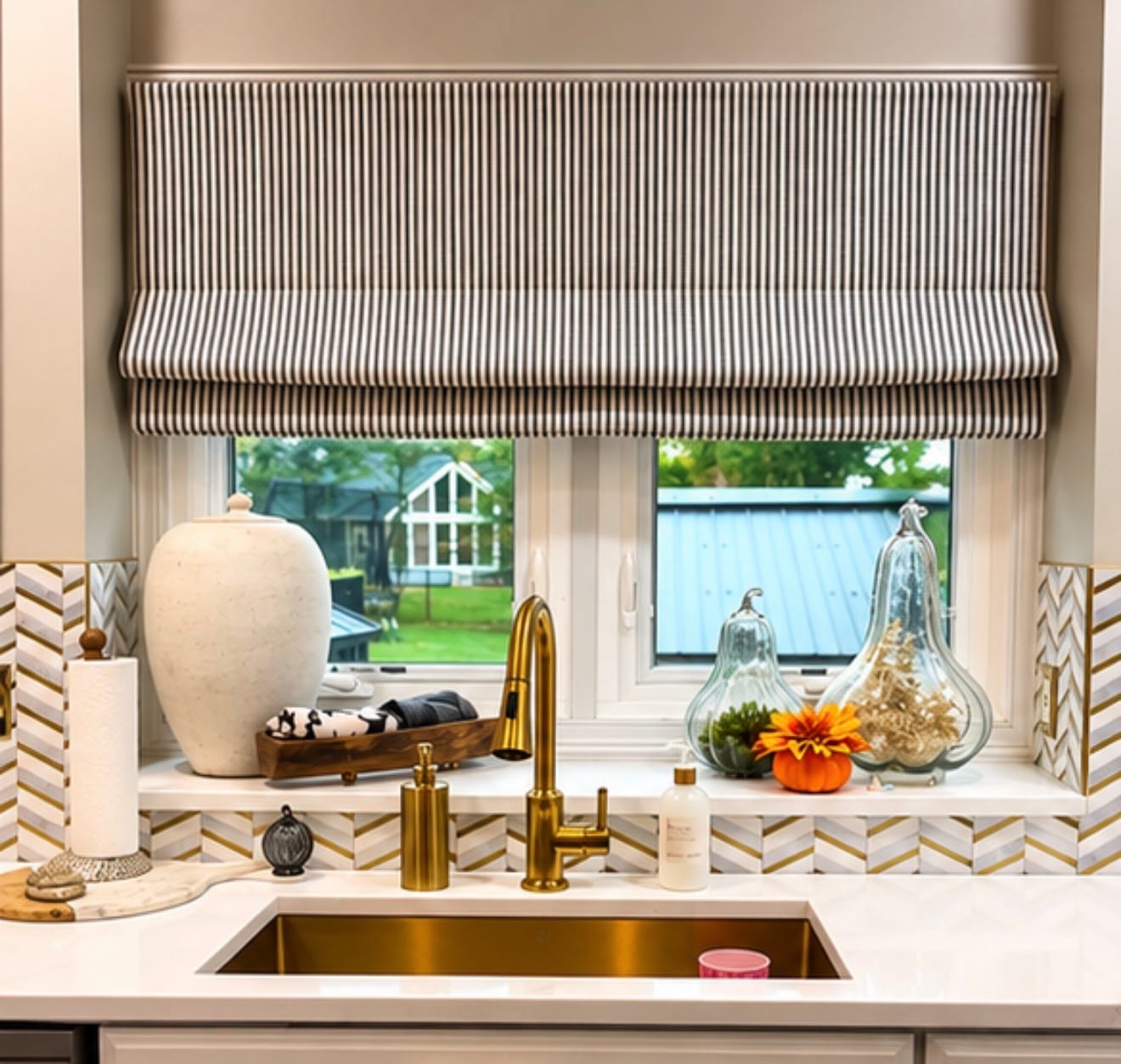 Customer photo review of Zaria Custom Roman Shades
