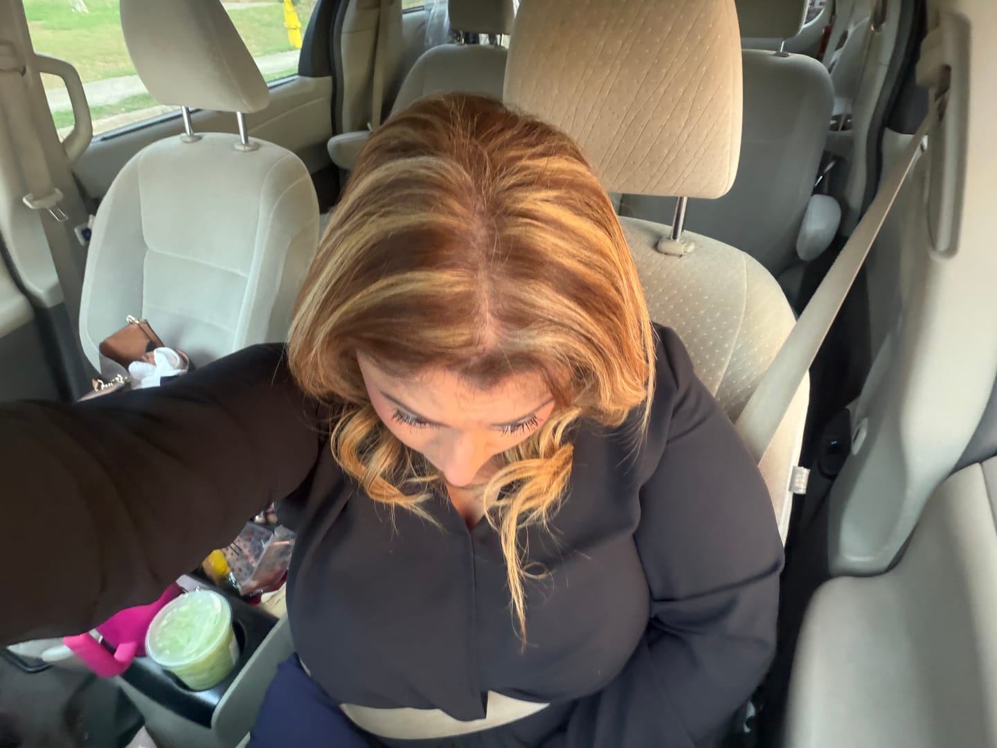 Customer photo review of Virgin Injection Tape in Hair Extensions Brown Balayage #4/27/4