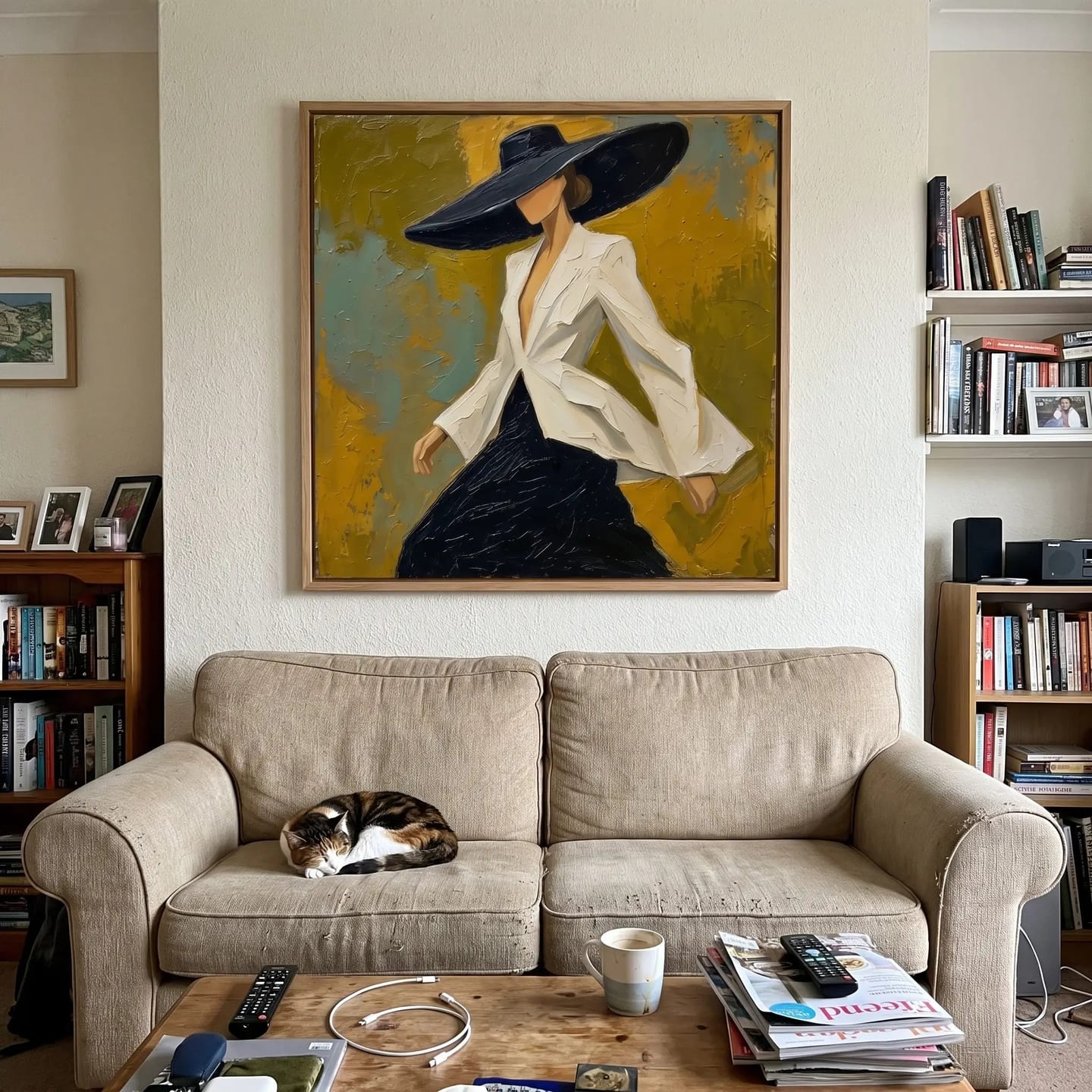 Customer photo review of Portrait Art Wide Hat Quiet Gaze #PR377